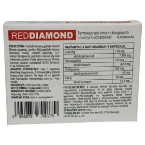 Red Diamond természetes potencianövelő férfiaknak 4 db